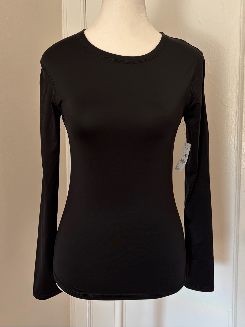 Ardene Black Long Sleeve Athletic Crewneck Top
